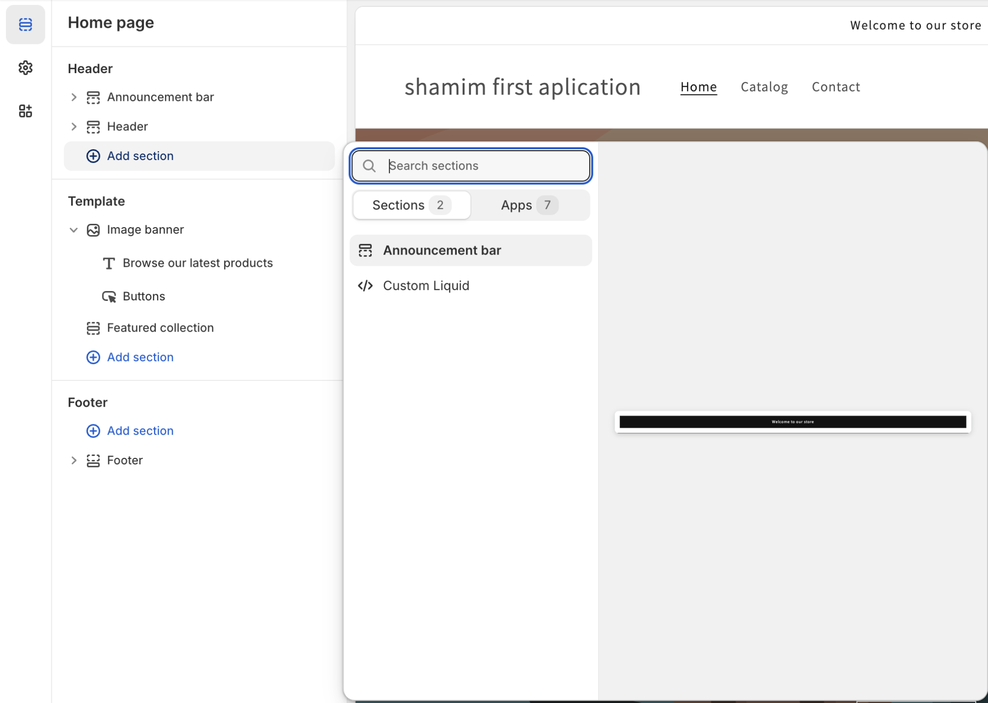 Apps option